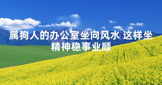属狗人的办公室坐向风水 这样坐精神稳事业顺